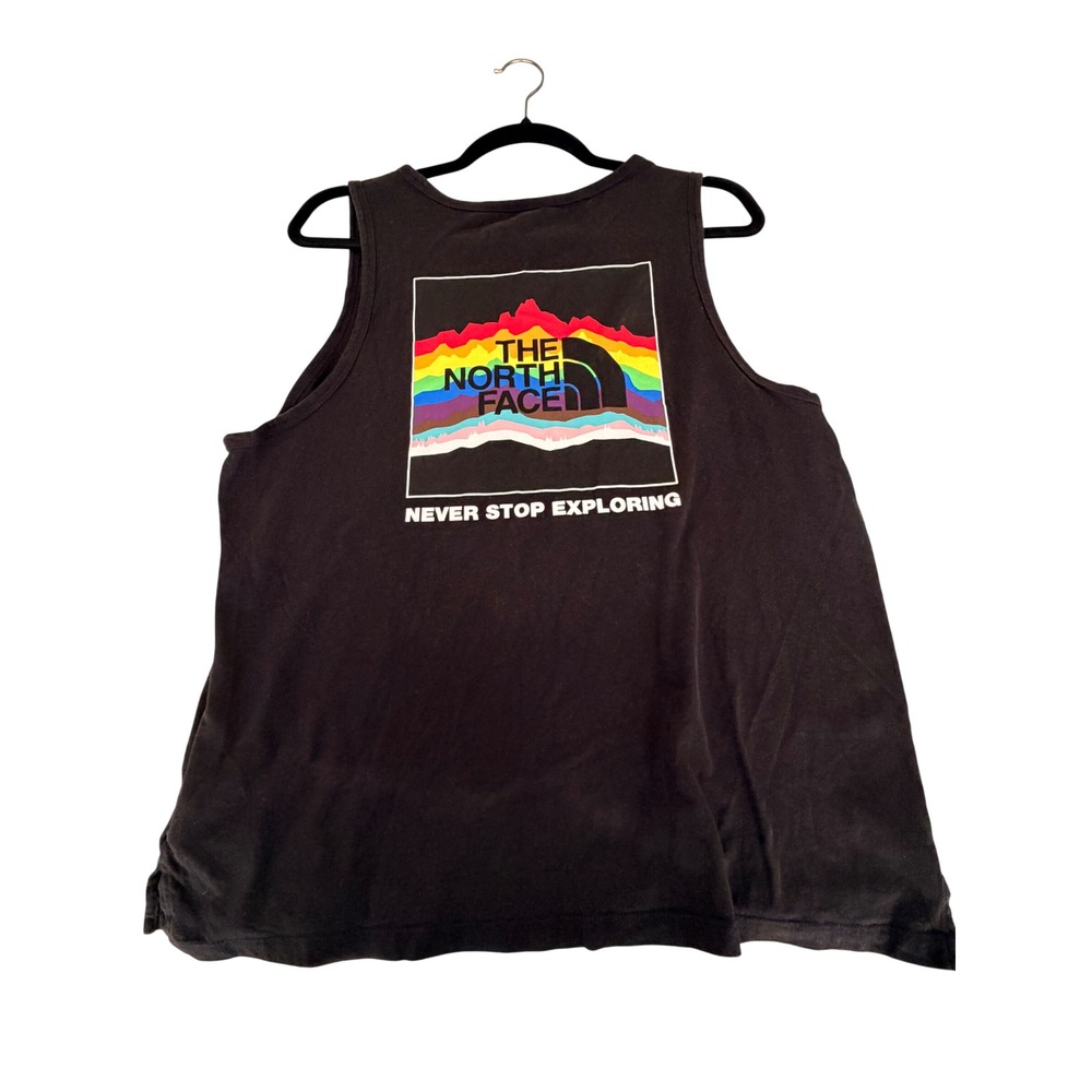 The North Face Womens Pride Rainbow Mountain Tank Top Black Large NF0A7UZ6